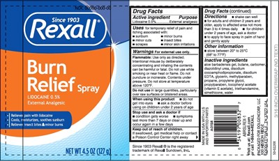 Dollar General Rexall Burn Relief Spray (4.5oz) - Label  copy.jpg - Dollar General Rexall Burn Relief Spray (4.5oz)   Label  copy
